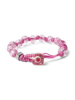 Aua bracciale vetro rosa unisex, ROSA CONFETTO
