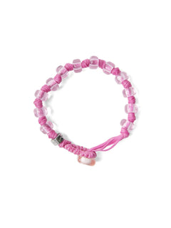 Aua bracciale vetro rosa unisex, ROSA CONFETTO