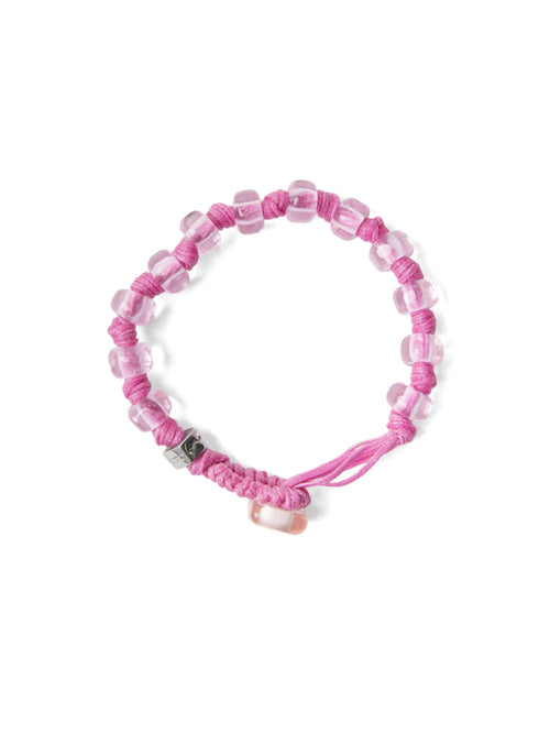 Aua bracciale vetro rosa unisex, ROSA CONFETTO