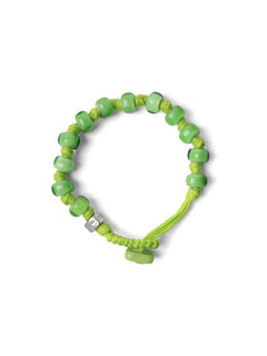 Aua bracciale vetro verde unisex, VERDE PRATO