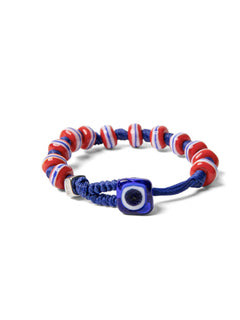 Aua bracciale vetro blu/rosso unisex, CERVO