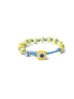 Aua bracciale vetro giallo/azzurro unisex, DIAMANTE