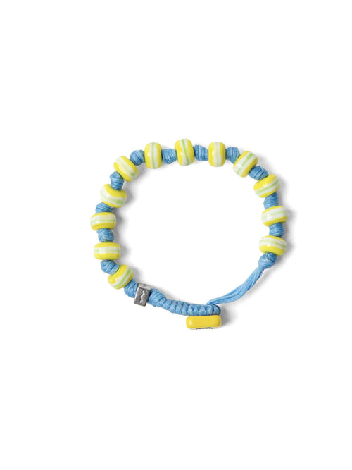 Aua bracciale vetro giallo/azzurro unisex, DIAMANTE