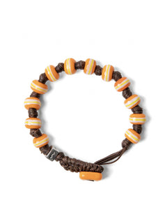 Aua bracciale vetro arancione/marrone unisex, PISCINAS