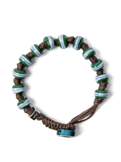 Aua bracciale vetro MARRONE/VERDE unisex, SELINUNTE