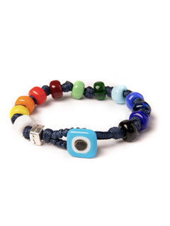 Aua bracciale vetro BLU/MULTICOLOR unisex,POSITANO DI NOTTE