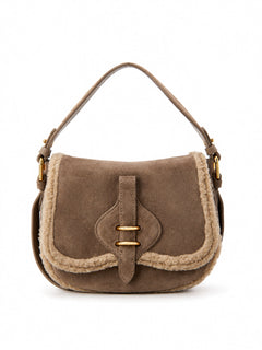 Coccinelle borsa Mavery small in suede toupe da donna