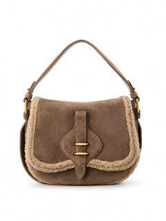 Coccinelle borsa Mavery small in suede toupe da donna