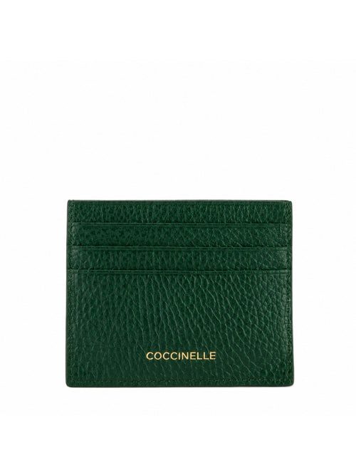 Coccinelle portacarte C-me in pelle da donna garden green