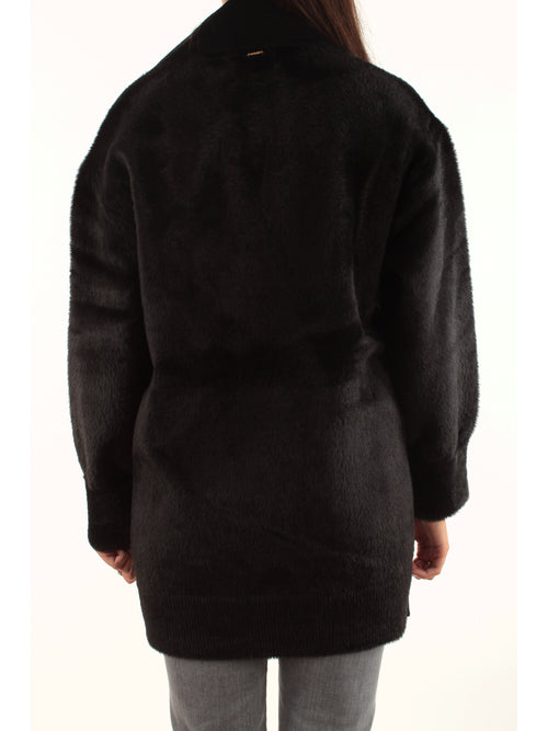 Twinset caban in panno da donna nero