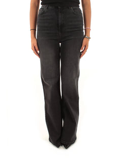 Twinset jeans flare da donna nero