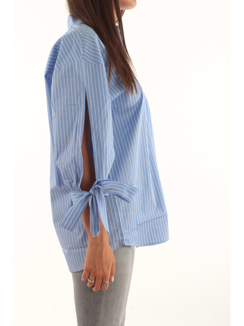 Twinset camicia in cotone a righe da donna bastonetto