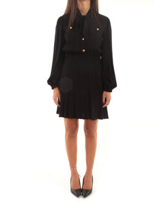 Twinset Abito corto con gonna in maglia da donna nero