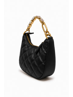 Twinset mini hobo bag con manico gioiello da donna nero