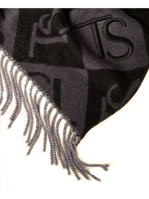 Twinset Stola jacquard a rombi con logo da donna grigio melange