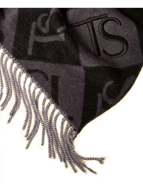Twinset Stola jacquard a rombi con logo da donna grigio melange