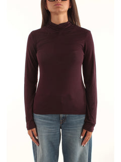 Twinset Top lupetto con drappeggio da donna winetasting