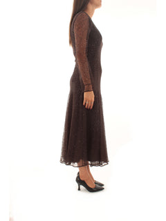 Twinset abito lungo da donna deep brown