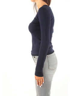 Twinset maglia rasata da donna blu