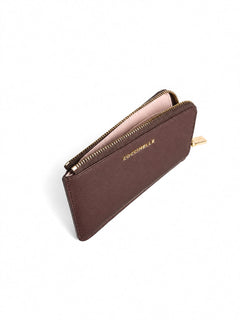 Coccinelle portacarte/monete metallic da donna berry in pelle