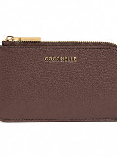 Coccinelle portacarte/monete metallic da donna berry in pelle