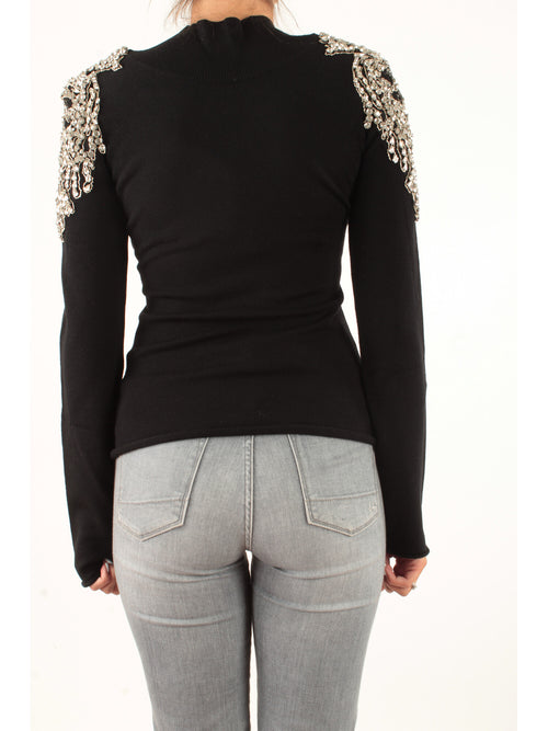 Circus Hotel maglia ricamata da donna nero