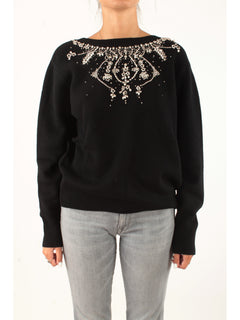 Circus Hotel maglia con schiena scollata da donna nero