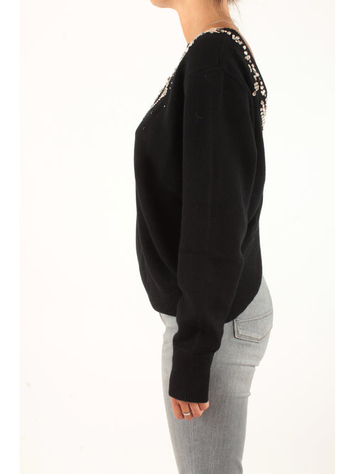 Circus Hotel maglia con schiena scollata da donna nero