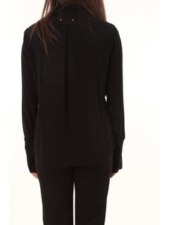 Patrizia Pepe camicia fluida in crêpe da donna nero