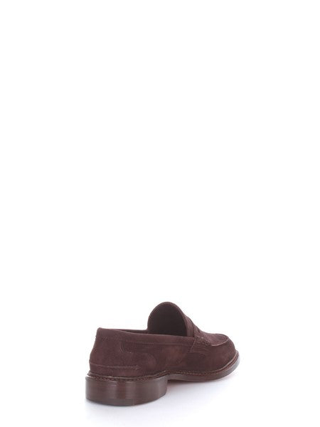 Tricker's Adam mocassino in pelle scamosciata da uomo coffee