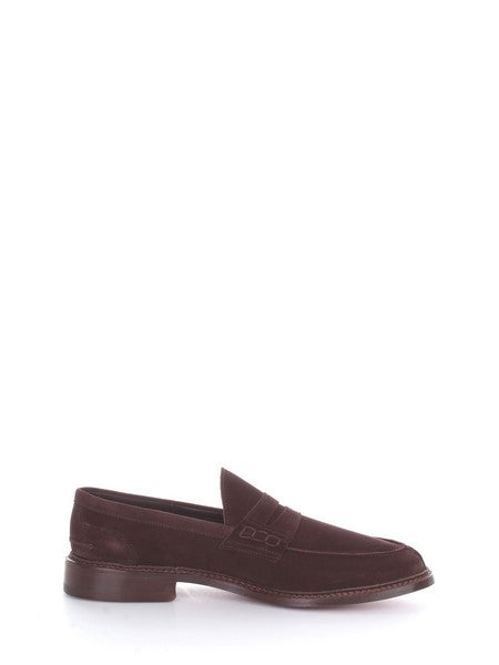 Tricker's Adam mocassino in pelle scamosciata da uomo coffee