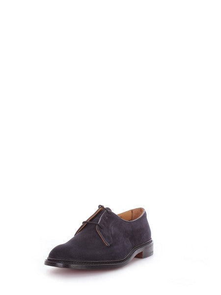 Tricker's Robert scarpa derby stringata casual da uomo blu, Robert