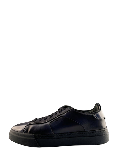 Santoni scarpa sneakers in pelle blu da uomo,MBGT21554TOCRGONU60