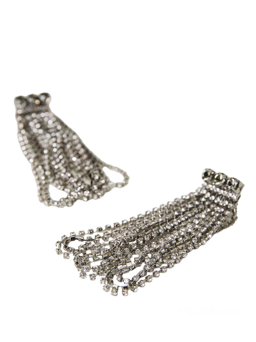Twinset orecchini con frange di strass da donna argento crystal