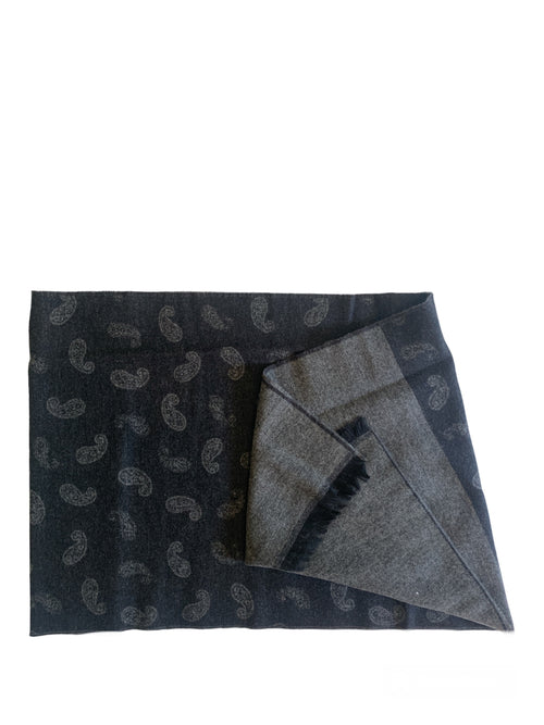 Kiton sciarpa in cashmere da uomo grigio/antracite