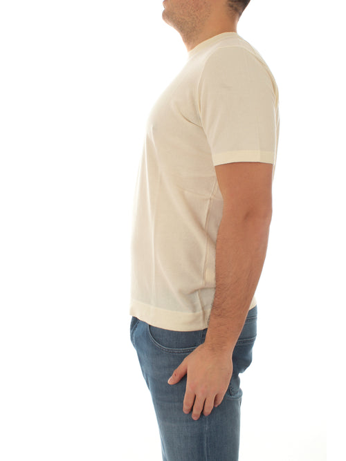 Drumohr T-shirt manica corta da uomo panna