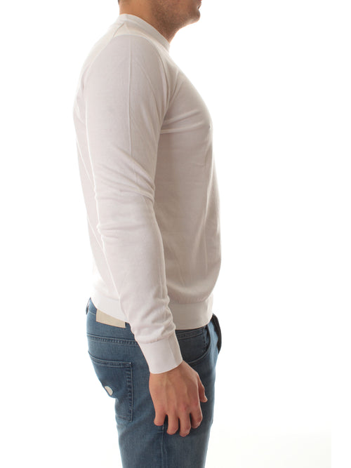 Fedeli ARGENTINA maglia in cotone biologico Giza da uomo bianco
