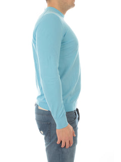 Fedeli ARGENTINA maglia in cotone biologico Giza da uomo azzurro