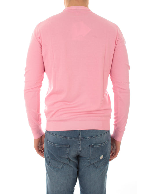Fedeli ARGENTINA maglia in cotone biologico Giza da uomo rosa