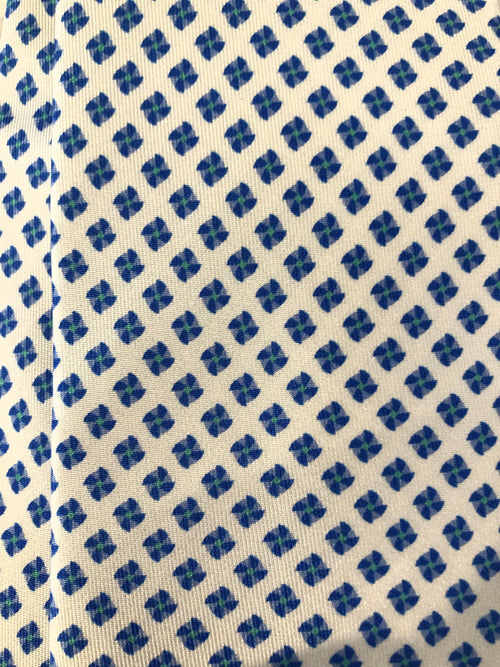 Fefè cravatta tre pieghe da uomo bianco/azzurro