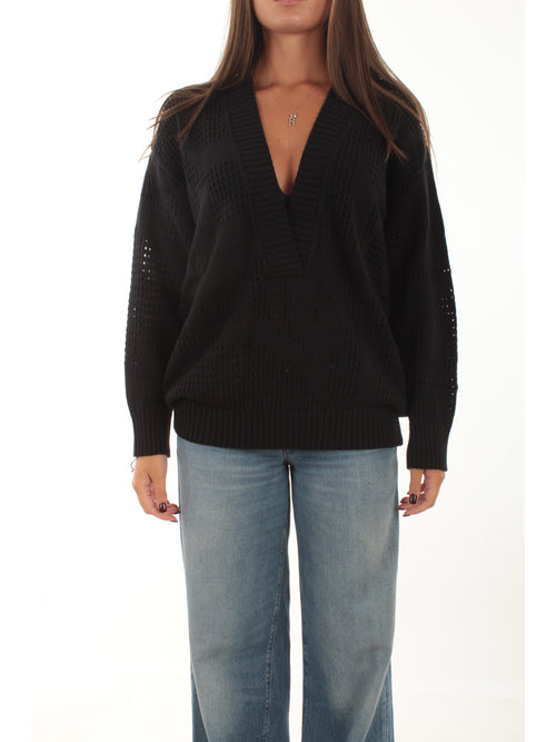 MARGOT V-NECK PULL BLACK