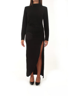 BELLA MOCK NECK LONG BLACK