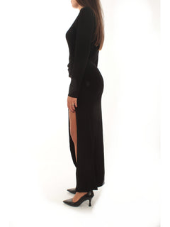 BELLA MOCK NECK LONG BLACK