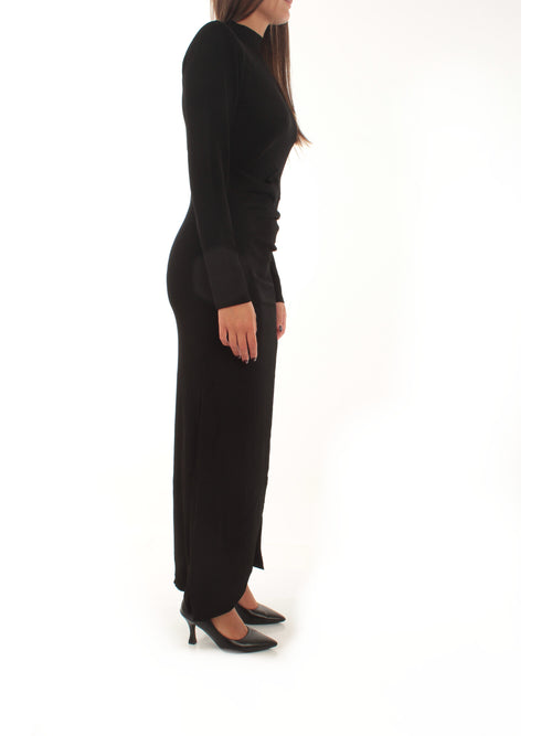 BELLA MOCK NECK LONG BLACK