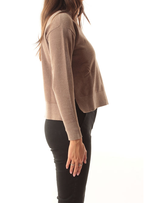 VELVET VENT V NECK WOM KNIT 87