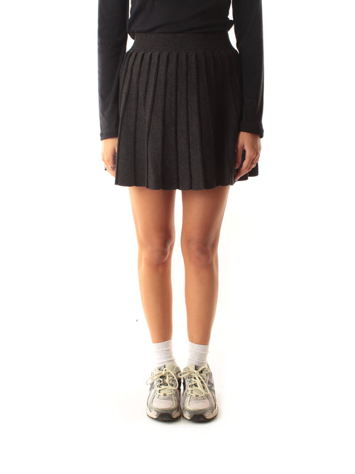 PLEATED KNIT SKIRT 00041M