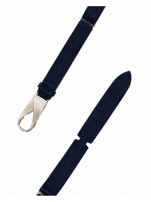 CINTURA NOBUCKLE SUEDE BLU