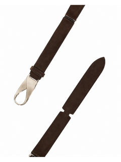 CINTURA NOBUCKLE SUEDE TESTA DI MORO