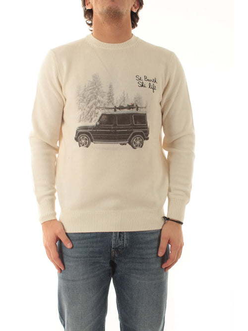 ROUND NECK SWEATER PRINT 03493M