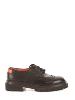 Santoni scarpa stringata Derby coda di rondine da uomo black